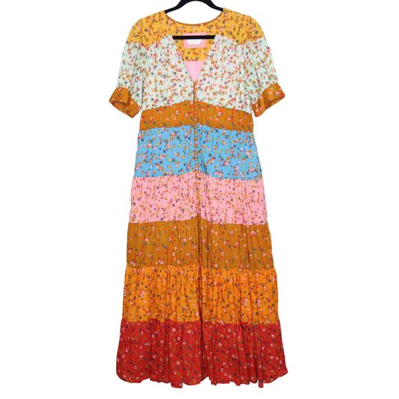Anthropologie Dresses & Skirts - ANTHROPOLOGIE Tiered & True Maxi Dress Floral Multicolor Casual Women's M
